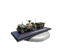 ZHRDWE Maquette Voiture Figurine Dépanneuse Willys Alliage Moulé sous Pression Échelle 1:43 Modèle Véhicule Militaire Affichage Statique Cadeau Collection Copie Fidèle l'Origine