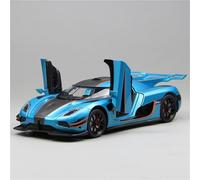 ZHRDWE Maquette Voiture Modèle De Voiture Moulé sous Pression en Alliage Koenigsegg 1:24 pour Garçon Audiophile Adulte Copie Fidèle l'Origine(Bleu)