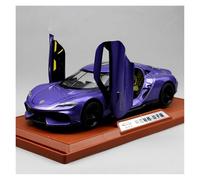 ZHRDWE Maquette Voiture Modèle Réduit Voiture Collection Koenigsegg Gemini pour Adulte Échelle 1:24 Décoration Scène Affichage Copie Fidèle l'Origine(Purple)