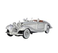 ZHRDWE Maquette Voiture Modèle Voiture Classique Métal Moulé sous Pression Modèle Simulation Son Et Lumière pour Benzs 500K 1936 Affichage Statique 1:24 Copie Fidèle l'Origine(Gray)