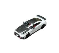 ZHRDWE Maquette Voiture Modèle Voiture Moulé sous Pression pour Nissan GT-R R35 NISMO avec Revêtement Carbone Blanc Jouet Adulte Audiophile Échelle 1:64 Copie Fidèle l'Origine
