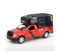 ZHRDWE Maquette Voiture Véhicule Récréatif Luxe Alliage Moulé sous Pression Modèle De Voiture Camping-Car Camping-Car Jouets Tourisme Échelle 1:32 Copie Fidèle l'Origine(Rouge)