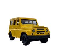 ZHRDWE Maquette Voiture Véhicule Tout-Terrain Police Métal Moulé sous Pression 1/18 pour UAZ Hunter Modèle Voiture Simulation Son Lumière Collection Jouets Copie Fidèle l'Origine(Yellow)