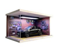 ZHRDWE Maquette Voiture Vitrine Garage pour Voiture Moulée sous Pression Tesla Model Y 1:24 Ornements Statiques Collection Véhicules Cadeaux Copie Fidèle l'Origine(Style 1)