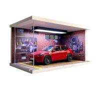 ZHRDWE Maquette Voiture Vitrine Garage pour Voiture Moulée sous Pression Tesla Model Y 1:24 Ornements Statiques Collection Véhicules Cadeaux Copie Fidèle l'Origine(Style 4)