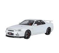 ZHRDWE Maquette Voiture Voiture De Sport en Alliage Moulé sous Pression Grande Taille 1:18 pour Skyline Ares GTR GT-R R34 Copie Fidèle l'Origine(White)