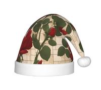 ZhRiYan Chapeaux classiques de nombreuses roses rouges pour Noël, Nouvel An - Chapeau de vacances chaud - Coiffe parfaite pour Noël, Halloween