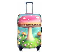 ZhRiYan Housse de protection élégante pour valise - Élastique merveilleux petits champignons imprimé bagage, accessoire de voyage, essentiel pour voyage d'affaires, blanc, x-large