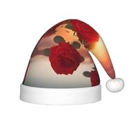 ZhRiYan Roses rouges au coucher du soleil - Couvre-chef classique pour Noël, Nouvel An - Chapeau de vacances chaud - Coiffe parfaite pour Noël, Halloween