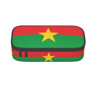 ZhRiYan The Bourgeon and turning Flower Print Pencil Case - Stationery Pouch Bag for Office and Travel - Spacious Spacious Spacious Compartments Zipper Closure, Drapeau du Burkina Faso, One Size