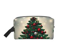 ZhRiYan Trousse à cosmétiques de voyage - Kit Dopp réutilisable avec arbre cadeau de Noël imprimé sur toute la face pour articles de toilette, maquillage, accessoires et plus encore, blanc, taille