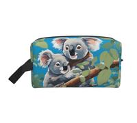 ZhRiYan Trousse à cosmétiques de voyage - Kit Dopp réutilisable avec deux adorables koalas imprimés sur toute la face pour les produits de toilette, le maquillage, les accessoires et plus encore