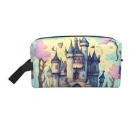 ZhRiYan Trousse à cosmétiques de voyage - Kit Dopp réutilisable avec impression intégrale du château de conte de fées pour produits de toilette, maquillage, accessoires et plus encore, blanc, taille