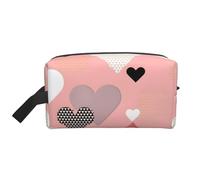 ZhRiYan Trousse à cosmétiques de voyage - Kit Dopp réutilisable avec tableau d'amour abstrait imprimé sur toute la face pour articles de toilette, maquillage, accessoires et plus encore, blanc, taille