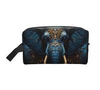 ZhRiYan Trousse à cosmétiques de voyage - Trousse Dopp réutilisable avec impression d'éléphant étrange sur toute la face pour produits de toilette, maquillage, accessoires et plus encore, blanc