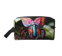 ZhRiYan Trousse à cosmétiques de voyage - Trousse Dopp réutilisable avec impression intégrale d'insectes étranges pour produits de toilette, maquillage, accessoires, et plus encore, blanc, taille