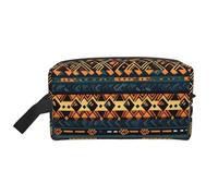ZhRiYan Trousse à cosmétiques de voyage - Trousse Dopp réutilisable avec texture ethnique tribale africaine impression intégrale pour produits de toilette, maquillage, accessoires et plus encore