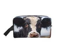 ZhRiYan Trousse à maquillage de voyage - Trousse Dopp réutilisable avec impression intégrale de vache mignonne pour produits de toilette, maquillage, accessoires et plus encore, blanc, taille unique
