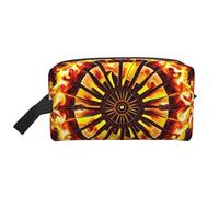 ZhRiYan Trousse de maquillage de voyage - Kit Dopp réutilisable avec impression pleine face Tourner la flamme pour produits de toilette, maquillage, accessoires, et plus encore, blanc, taille unique