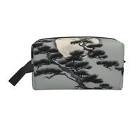 ZhRiYan Trousse de maquillage de voyage - Kit Dopp réutilisable avec pin sous la lune Impression intégrale pour produits de toilette, maquillage, accessoires, et plus encore, blanc, taille unique