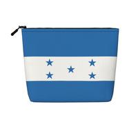 ZhRiYan Trousse de maquillage en chanvre avec imprimé drapeau de l'Islande - Organisateur cosmétique réutilisable, rangement quotidien, voyage d'affaires essentiel, Drapeau du Honduras, Taille unique