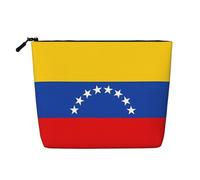 ZhRiYan Trousse de maquillage en chanvre avec imprimé drapeau du Venezuela - Organiseur cosmétique réutilisable, rangement quotidien, essentiel pour voyage d'affaires, Drapeau du Venezuela, One Size