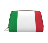 ZhRiYan Trousse de maquillage en cuir doré - Sacs cosmétiques de voyage avec imprimé drapeau italien avec fermeture éclair, organiseur de toilette portable pour un usage quotidien, Or, One Size