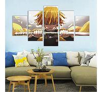 ZHRMGHG Sport sur Toile Peintur Diable D'Anime Japonais 5 Panneau Mural Art Image Home Decor pour Salon Photo sur Toile Poster des Illustrations