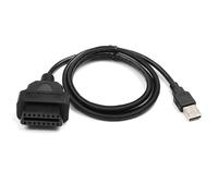 ZHROKNM Adaptateur de Port OBD2 vers USB 16 broches, connecteur de câble, outil de Diagnostic femelle, câble de connexion 16 broches vers USB, câble d'extension de 1M