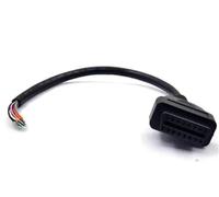 ZHROKNM Câble d'ouverture d'extension femelle OBD2 16 broches, connecteur d'interface de Diagnostic de voiture, convertisseur femelle OBD II, câble mâle OBD2(Female 30 opening)