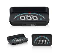 ZHSDMB Affichage Tete Haute Voiture pour Daewoo Lanos Le Mans Leganza Magnus Nexia Nubira Nubira III Tosca, GPS Compteur Vitesse HUD Numérique Universel avec Luminosité Auto