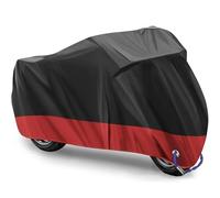 ZHSDMB Bache Moto pour BMW S1000XR S1000 XR S 1000XR 1000 XR, Housse Moto Exterieur Étanche Oxford Tissu Anti-Poussière/Pluie/Vent/UV Housse Moto Spécial Bâche Bâche Protection,BlackRed