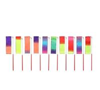 ZHSOAO 10/20PCS 2M Colorful Gym Dance Ribbons Dancing Wands Rhythmic Gymnastics Equipment Stick Ballet Streamer Twirling Rod for Kids pour Enfants Danse Artistique(10pcs Multi-Colored)
