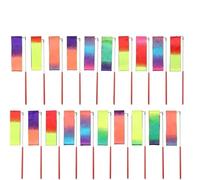 ZHSOAO 10/20PCS 2M Colorful Gym Dance Ribbons Dancing Wands Rhythmic Gymnastics Equipment Stick Ballet Streamer Twirling Rod for Kids pour Enfants Danse Artistique(20pcs Multi-Colored)