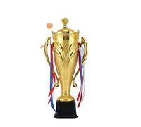 ZHSOAO 1pcs Metal Model Trophy Awards Competition Soccer Craft Souvenirs Cupaward Golden Statues School Rewarding Supply Small Prize Cup pour Événements(32.5CM)