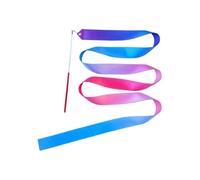 ZHSOAO 2pcs 2m Dance Ribbons Rhythmic Girl Art Gymnastics Ballet Streamer Twirling Rod Rainbow Stick Sports Training Ribbon Dancer Wands pour Enfants Danse Artistique