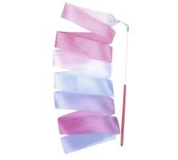 ZHSOAO 3pcs 2M Dance Ribbons Rhythmic Girl Art Gymnastics Ballet Streamer Twirling Rod Rainbow Stick Sports Training Ribbon pour Enfants Danse Artistique