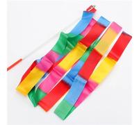 ZHSOAO 3pcs Dance Ribbons Flash Artistic Gymnastics Ballet Props Performance Ribbons Torsion Bar Training Equipment Gymnastics pour Enfants Danse Artistique(Colorful Stripes,4M)
