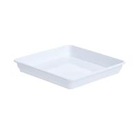 ZHSOAO 3Pcs Plant Saucer Drip Trays pour Plantes D'intérieur | Soucoupes de plateau en plastique, Pot de fleur intérieur et extérieur carré(White,12x12cm)