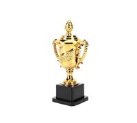 ZHSOAO 3pcs Plastic Model Gold Trophy Awards School Rewarding Supply Competition Soccer Basketball Prize Cup Craft Souvenirs pour Événements(18.5CM)