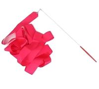 ZHSOAO 5PCS Colorful Gym Dance Ribbon Rhythmic Girl Art Gymnastics Ballet Streamer Twirling Rod Rainbow Stick Sports Training pour Enfants Danse Artistique(Rose,4m)