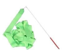 ZHSOAO 5PCS Colorful Gym Dance Ribbon Rhythmic Girl Art Gymnastics Ballet Streamer Twirling Rod Rainbow Stick Sports Training pour Enfants Danse Artistique(Light Green,4m)