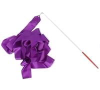ZHSOAO 5PCS Colorful Gym Dance Ribbon Rhythmic Girl Art Gymnastics Ballet Streamer Twirling Rod Rainbow Stick Sports Training pour Enfants Danse Artistique(Purple,4m)