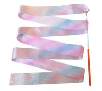 ZHSOAO 5pcs Sequined Gymnastics Ribbon Performance Ribbon Art Children Dance Program Adult Sports Goods Silk Ribbons Sport Train pour Enfants Danse Artistique(4m)
