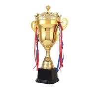 ZHSOAO 5pcs Trophy Cup Winner Tournaments Metal Competitions Award Props for Football Soccer Baseball Sports Championships pour Événements(32cm)
