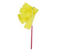 ZHSOAO 8pcs 2M Art Gymnastics Ballet Dance Ribbon with Twirling Stick Kid Sport Performance Stage Gym Dance Rhythmic Show Prop pour Enfants Danse Artistique(Yellow)