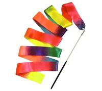 ZHSOAO 8pcs 2M Dance Ribbon Kid Sport Performance Strip with Twirling Stick Rhythmic Dance Ribbon Art Gymnastics Ribbon for Art Dances pour Enfants Danse Artistique(Black)