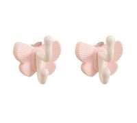 ZHSOAO Crochet en forme de papillon radiateur domestique 20 pièces, support séchage vêtements, rangement universel, antidérapant, aucun poinçonnage requis pour Salle de Bain(Pink)