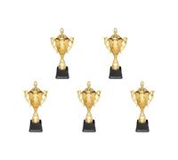ZHSOAO Gold Plastic Trophy Basketball Football 8.5 inch Game Match Winners Award for Championships Tournaments pour Événements(21.5CM 5PCS)