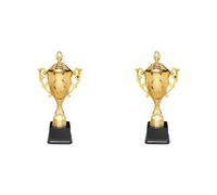 ZHSOAO Gold Plastic Trophy Basketball Football 8.5 inch Game Match Winners Award for Championships Tournaments pour Événements(21.5cm 2PCS)